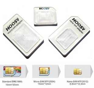 Noosy zestaw adapterów Nano Micro Sim - Akcesoria do tabletów i e-booków - miniaturka - grafika 1