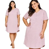 Bielizna nocna - KOSZULA NOCNA Z ROZPINANYM DEKOLTEM DUŻA 3XL 50 52 - miniaturka - grafika 1
