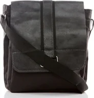 Teczki i aktówki - Belveder Mała listonoszka męska na ramię czarna BV15 - miniaturka - grafika 1