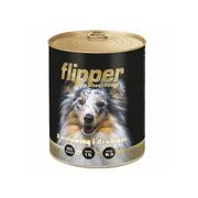Mokra karma dla psów - FLIPPER Karma mokra dla psa z wołowiną i drobiem puszka 400g - miniaturka - grafika 1