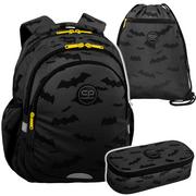 Zestawy szkolne - Zestaw szkolny plecak piórnik worek czarny dla chłopca BATMAN CoolPack - miniaturka - grafika 1