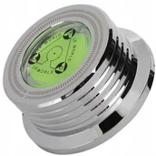 Akcesoria gramofonowe - Gramofon Docisk płyt winylowych gramofonowy stabilizator winyli aluminiowy SREBRNY - miniaturka - grafika 1