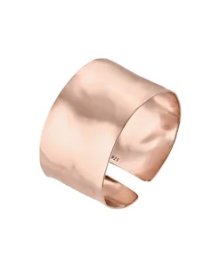 Gruba pofalowana obrączka z różowego złota - Pierścionki - miniaturka - grafika 1