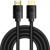 Kable komputerowe i do monitorów - Baseus Baseus kabel HDMI 2.1 8K 60 Hz 48 Gbps / 4K 120 Hz / 2K 144 Hz 3D eARC QMS Dynamic HDR VRR ALLM 3 m czarny (CAKGQ-L01) CAKGQ-L01 - miniaturka - grafika 1