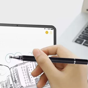 Rysik 2w1 Alogy dotykowy pojemnościowy do ekranu telefonu tabletu z długopisem Czarny - Akcesoria do tabletów i e-booków - miniaturka - grafika 6