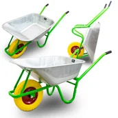 Taczki - Taczka BITUXX ogrodowa 100L udźwig 250kg PEŁNE żółte KOŁO - miniaturka - grafika 1