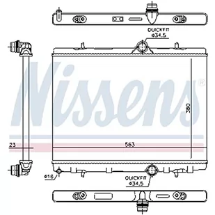 NISSENS CHŁODNICA WODY 636043 CITROEN C4/DS4/DS5/PEUGEOT 3008/5008 1,2/1,6HDI 10 - Chłodnice - miniaturka - grafika 1