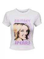 Koszulki i topy damskie - ONLY Women's ONLBRITNEY Spears S/S TOP JRS T-Shirt, Bright White/Print:Face, XL - miniaturka - grafika 1