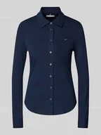 Bluzki damskie - Bluzka koszulowa o kroju slim fit z długim rękawem model ‘1985’ - miniaturka - grafika 1