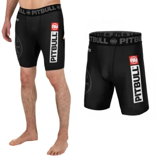 Spodenki kompresyjne Pit Bull Performance Pro plus Hilltop Sports - Czarne - Odzież taktyczna i umundurowanie - miniaturka - grafika 1