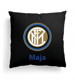 Foto Poduszka Czarna INTER MEDIOLAN LOGO + IMIĘ - Poduszki dekoracyjne - miniaturka - grafika 1