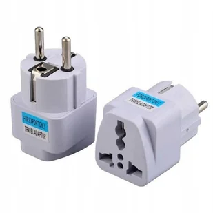 Adapter podróżny sieciowy przejściówka wtyk pl eu / gniazdo usa uk - Adaptery i przejściówki - miniaturka - grafika 1