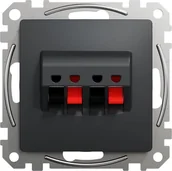 Gniazdka elektryczne - Schneider Electric Sedna Design Gniazdo 2x głośnikowe antracytowe SDD114411 - miniaturka - grafika 1