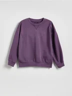 Bluzy dla chłopców - Reserved - Bluza oversize z bawełną - fioletowy - miniaturka - grafika 1