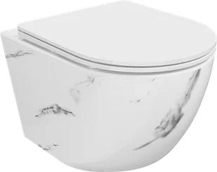 Mexen Lena miska wc Rimless z deską wolnoopadającą slim, duroplast, biała kamień - 30224092 - Miski WC - miniaturka - grafika 1