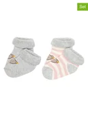 Skarpetki dla dzieci - Steiff Skarpety (2 pary) w kolorze szarym - miniaturka - grafika 1