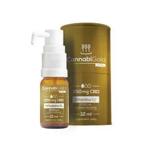 HemPoland Olejek Cannabigold VITAL CBD +witamina D3 12 ml - Suplementy diety - miniaturka - grafika 1