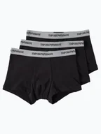 Majtki męskie - Emporio Armani Obcisłe bokserki Emporio Armani Mężczyźni Bawełna czarny jednolity, S - miniaturka - grafika 1