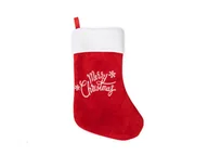 Pozostałe akcesoria świąteczne - Skarpeta na prezenty Merry Christmas - 40 cm - 1 szt. - miniaturka - grafika 1