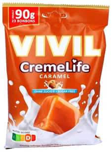 Vivil, cukierki bez cukru, karmelowe Caramel Cremelife, 90g - Cukierki - miniaturka - grafika 1