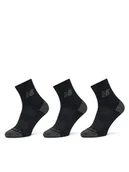 Skarpetki damskie - New Balance Zestaw 3 par wysokich skarpet unisex Active Cushion Quarter Socks LAS35204BK Czarny - miniaturka - grafika 1