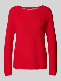 Sweter z dzianiny o kroju regular fit z czystej bawełny - Swetry damskie - miniaturka - grafika 1