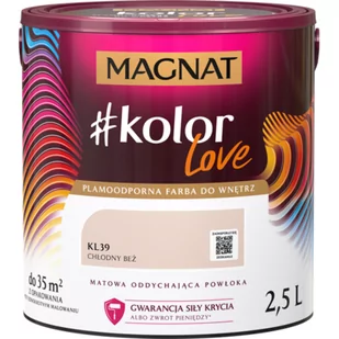Farba #Kolor Love KL39 chłodny beż 2,5 l Magnat - Farby wewnętrzne - miniaturka - grafika 1