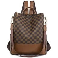 Torebki damskie - Plecak Torba Wygodny Lekki Modny Stylowy Damski Elegancki Dani Brązowy OS OS - miniaturka - grafika 1