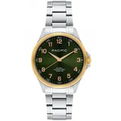 Zegarki męskie - Srebrno-złoty męski zegarek na bransolecie PACIFIC SSMB-1102-04 - miniaturka - grafika 1