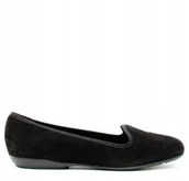 Mokasyny damskie - Geox Annytah Mokasyny Czarne Skórzane 40 Żłd - miniaturka - grafika 1