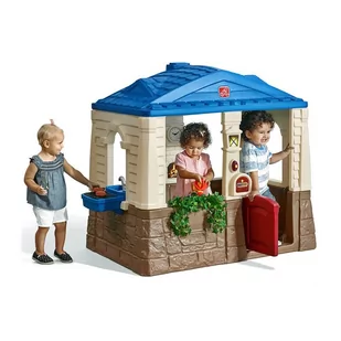 Step2 Domek z Podłogą Piaskowo - Niebieski - Place zabaw - miniaturka - grafika 1