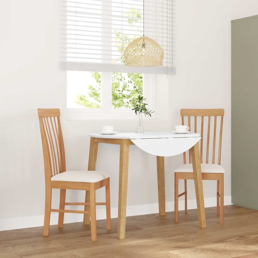 vidaXL Krzesła do jadalni z poduszkami 2 szt. lite drewno guma