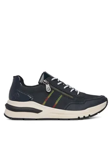 Rieker Sneakersy M6601-14 Granatowy - Półbuty damskie - miniaturka - grafika 1