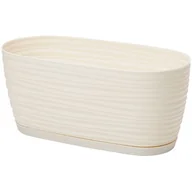 Donice - Skrzynka SAHARA PETIT 31 z podstawką krem - miniaturka - grafika 1