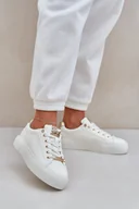 Sneakersy damskie - Damskie Sneakersy Big Star NN274211 Białe-40 - miniaturka - grafika 1