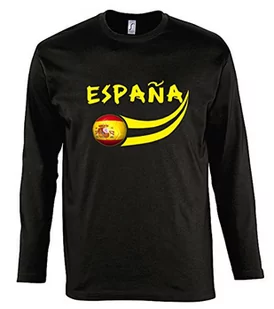 Supportershop supportershop koszulka męska z długim rękawem LS w Hiszpanii czarna piłka nożna XXL czarna 5060360368740 - Koszulki męskie - miniaturka - grafika 1