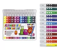 Przybory szkolne - Hasta Flamastry ergonomiczne Fun&Joy FJ-218A-12 12 kolorów - miniaturka - grafika 1