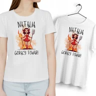 Koszulki i topy damskie - Dla Natalii T-Shirt Koszulka biała Na Prezent z Dowolnym Nadrukiem Zdjęciem - miniaturka - grafika 1