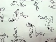 Pościel - Pościel 180x200 1001E biała Flaming Flamingi czarne obustronna doszywana - miniaturka - grafika 1