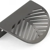 Zawiasy, okucia i inne akcesoria - Uchwyt krawędziowy w kształcie liścia, długość 60 mm (ciemnoszary) - miniaturka - grafika 1