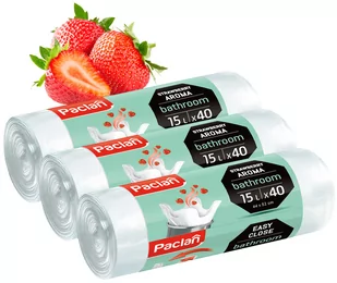Worki zapachowe do łazienki 15 L Paclan BIAŁE x3 - Worki na śmieci - miniaturka - grafika 1