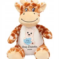 Maskotki i pluszaki - ŻYRAFA PRZYTULANKA Dla Dziecka Personal WITAJ! IMIĘ DZIECKA Niebieskie Wz - miniaturka - grafika 1