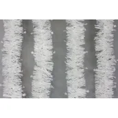 Ozdoby bożonarodzeniowe - Girlanda małe gwiazdki biała Ø8 cm z aplikacją Ø9,5 cm, 2 m - miniaturka - grafika 1