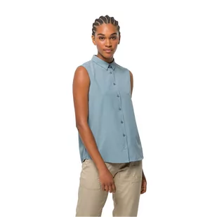 Damska koszula bez rękawów Jack Wolfskin SONORA SLEEVELESS SHIRT W citadel - XS - Koszule damskie - miniaturka - grafika 1