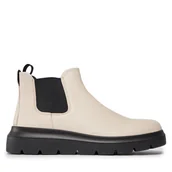 Botki damskie - Sztyblety ECCO Nouvelle 216233-01378 Écru - miniaturka - grafika 1