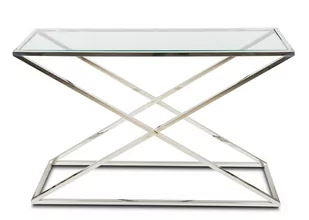 HowHomely Srebrna konsola Saliba Silver HowHomely IH-075S - Konsole i sekretarzyki - miniaturka - grafika 1