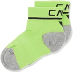 Skarpetki damskie - CMP dziecięce skarpety do biegania żółty Limeade-Antracite 34W x 36L - miniaturka - grafika 1