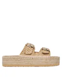 Espadryle damskie - LOVE MOSCHINO Espadryle JA28393G0MJQ0107 Beżowy - miniaturka - grafika 1