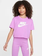 Koszulki dla dziewczynek - Koszulka młodzieżowa dla dziewczynki Nike G Nsw Tee Crop Futura Hbr FZ5548-532 137-147 M Jasnofioletowa (197602776232). T-shirty dziewczęce - miniaturka - grafika 1