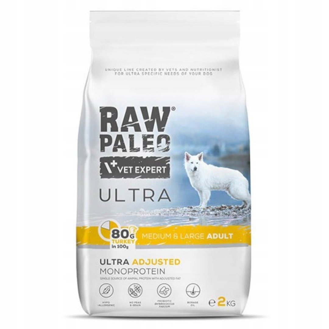 Vetexpert Raw Paleo Ultra Turkey Adult Medium/ Large 2 kg